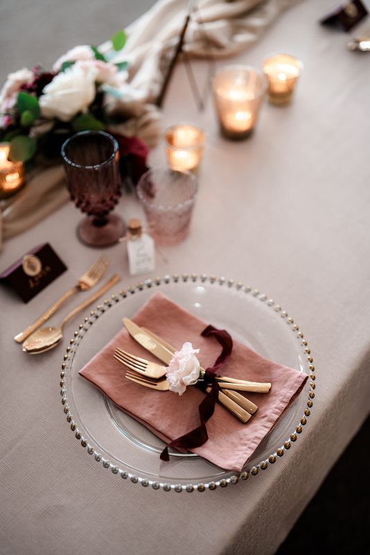 Silk ribbon cutlery ties