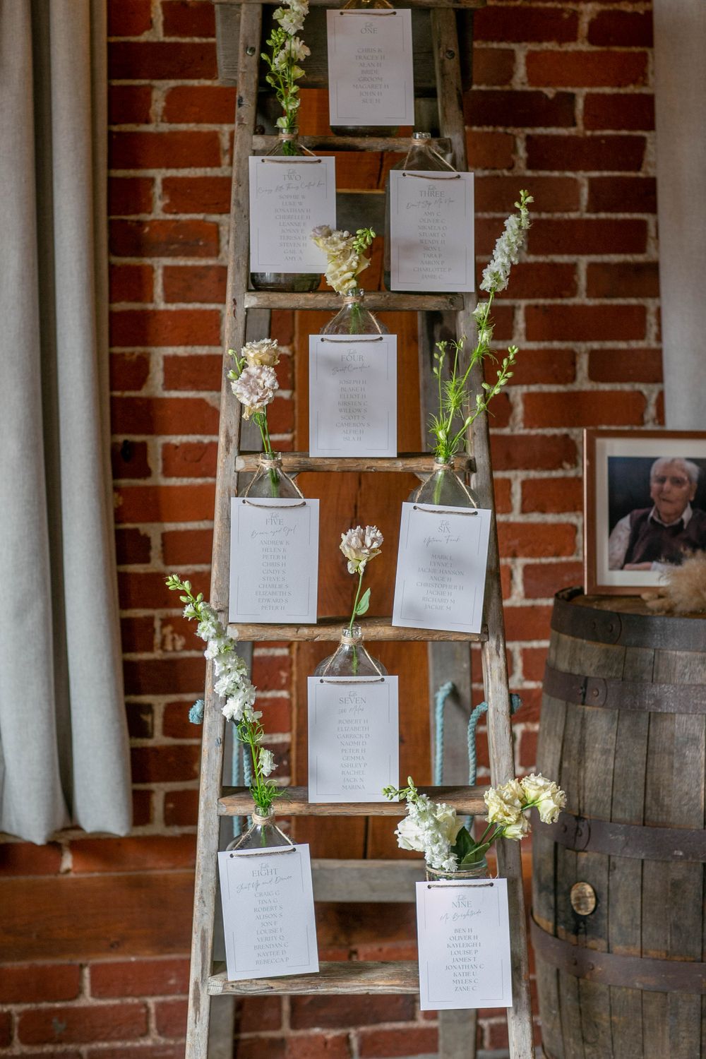 Ladder and bottle seating plan