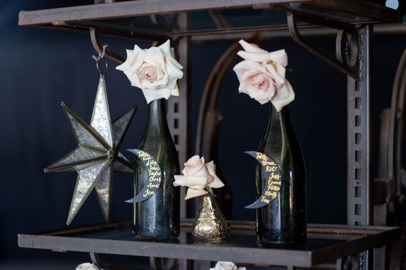 Dark vintage bottles