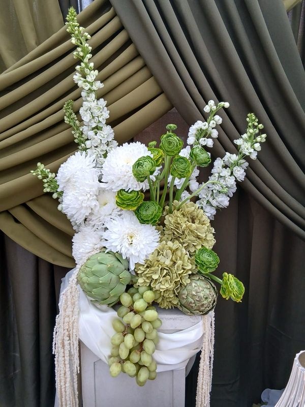 Green Draping Backdrop
