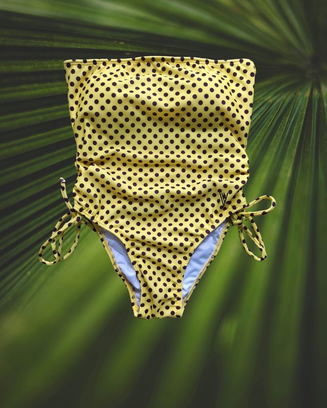POLKA-DOT ONE PIECE - STRAPLESS