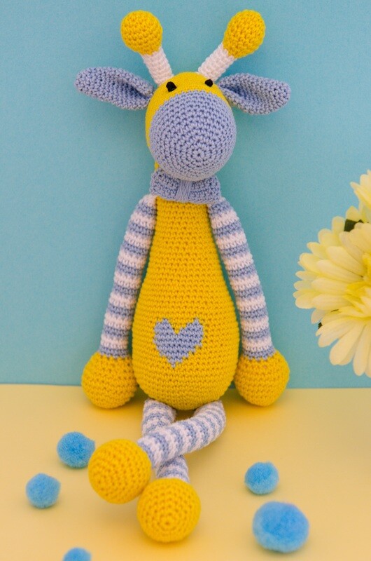 Sunny, The Hand Knitted (Crochet) Giraffe Soft Toy