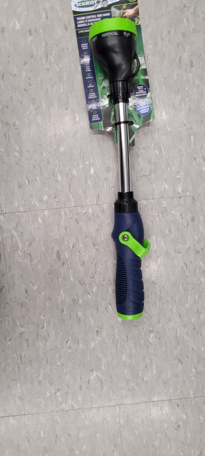 Thumb control mini wand sprayer