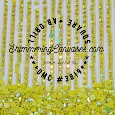 Square AB Drills DMC #3819- Moss Green, Light