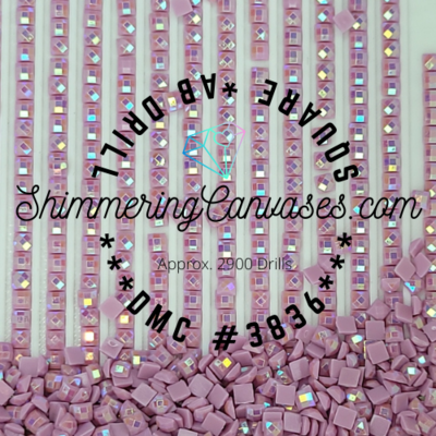 Square AB Drills DMC #3836- Grape, Light Square AB Drills DMC #3836- Grape, Light