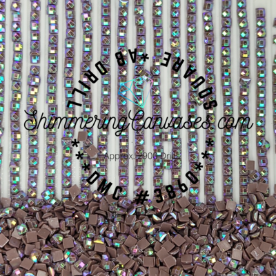 Square AB Drills DMC #3860-Cocoa