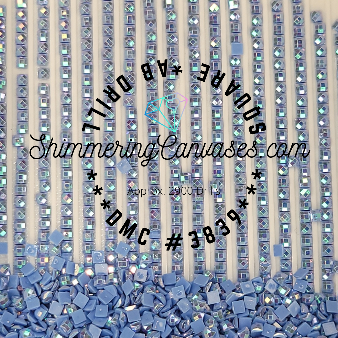 Square AB Drills DMC #3839- Lavender Blue, Medium