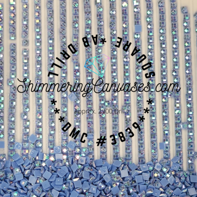 Square AB Drills DMC #3839- Lavender Blue, Medium