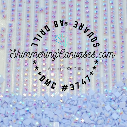 Square AB Drills DMC #3747-Blue Violet, Very Light