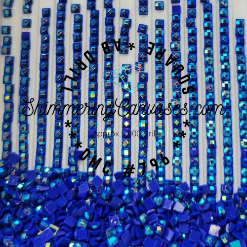 Square AB Drills DMC #796- Royal Blue, Dark