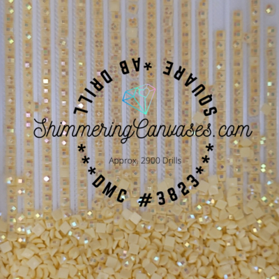 Square AB Drills DMC #3823-Yellow, Ultra Pale