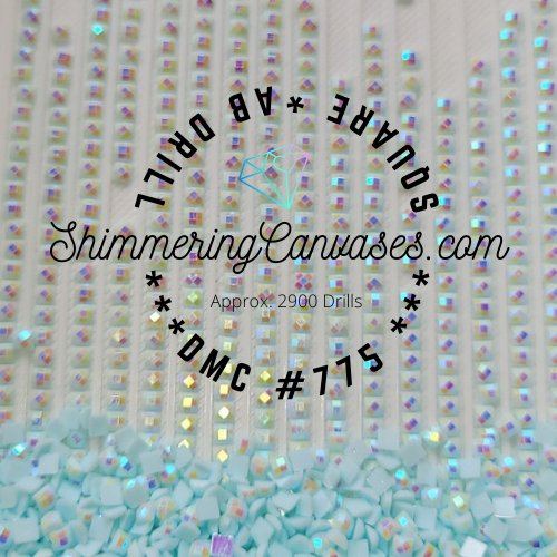 Square AB Drills DMC #775- Baby Blue, Very Light