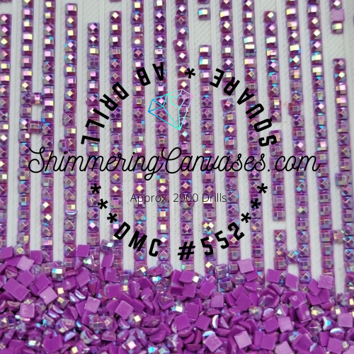 Square AB Drills DMC #552- Violet, Medium x