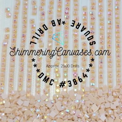 Square AB Drills DMC #3864- Mocha Beige, Light