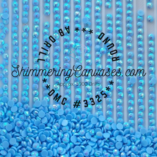 Round AB DMC #3325-Baby Blue, Light