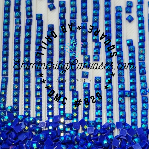 Square AB Drills DMC #820- Royal Blue, Vry Dark