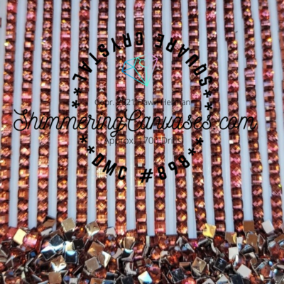 Square Crystal DMC #898- Coffee Brown, Very Dark