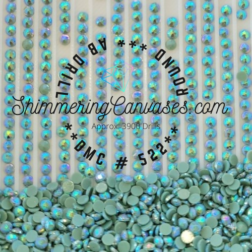 Round AB DMC #522- Fern Green