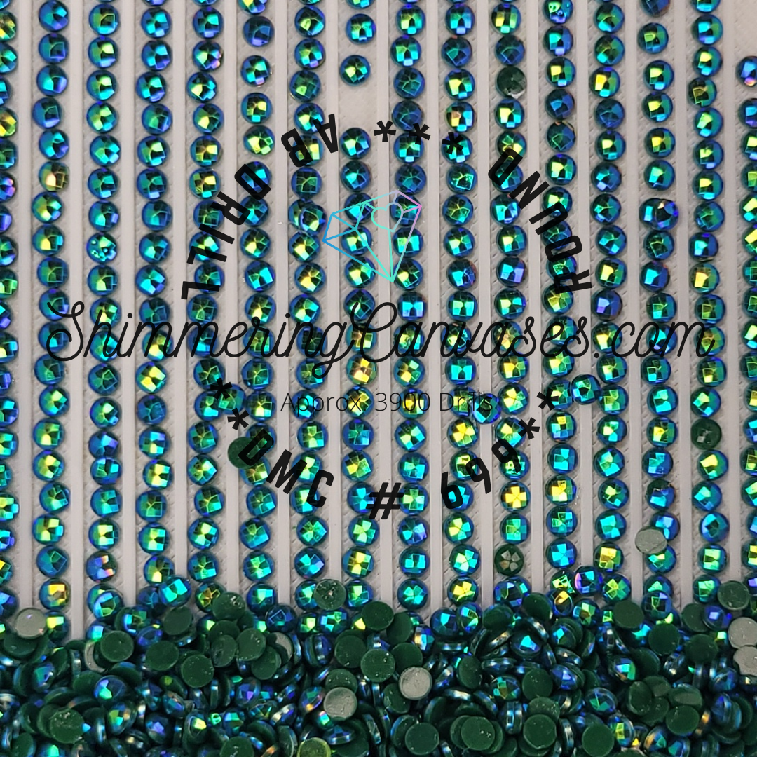 Round AB DMC #699- Christmas Green
