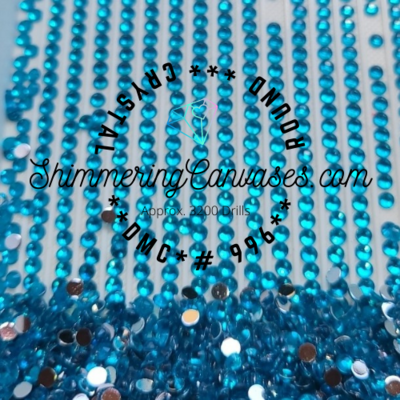 Round Crystal Drills DMC #996 Electric Blue, Medium