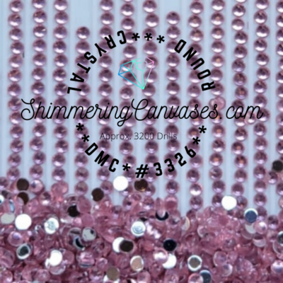 Round Crystal Drills DMC #3326-Rose, Light