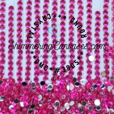 Round Crystal Drills DMC #3805- Cyclamen Pink