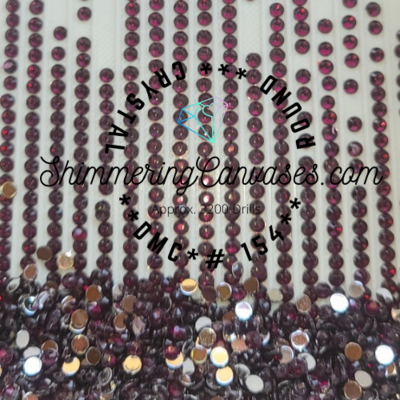 Round Crystal Drills DMC #154 Grape, Very Light