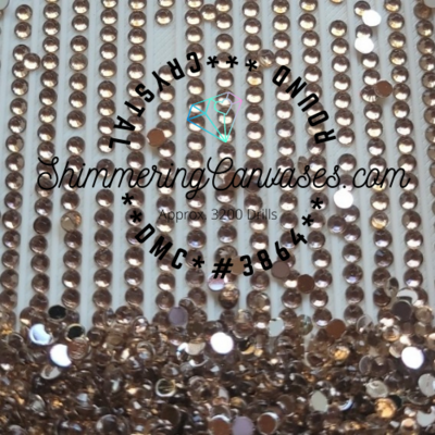 Round Crystal Drills DMC #3864 Mocha Beige, Light