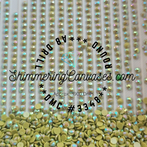 Round AB DMC #3348- Yellow Green, Light