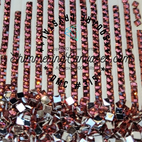 Square Crystal DMC #315- Antique Mauve, Dark