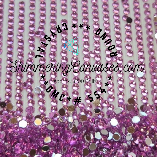 Round Crystal Drills DMC #554 Violet, Light