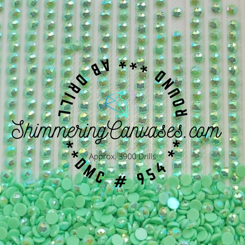 Round AB DMC #954- Nile Green