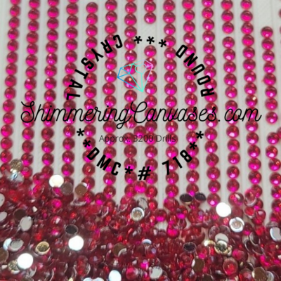 Round Crystal Drills DMC #718 Plum