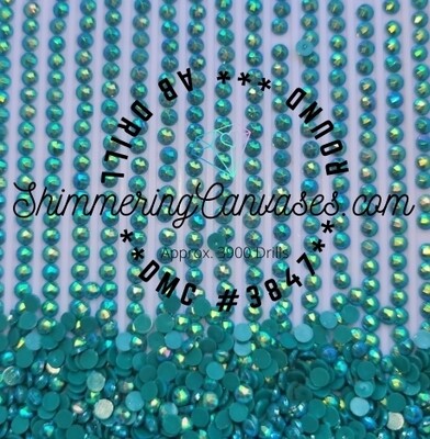 Round AB DMC #3847- Teal Green, Dark