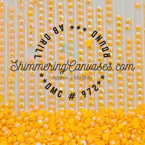 Round AB DMC #972-Canary, Dark