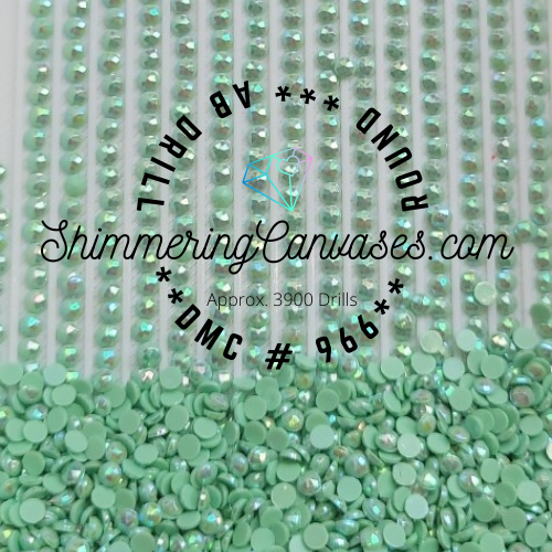 Round AB DMC #966- Baby Green, Medium