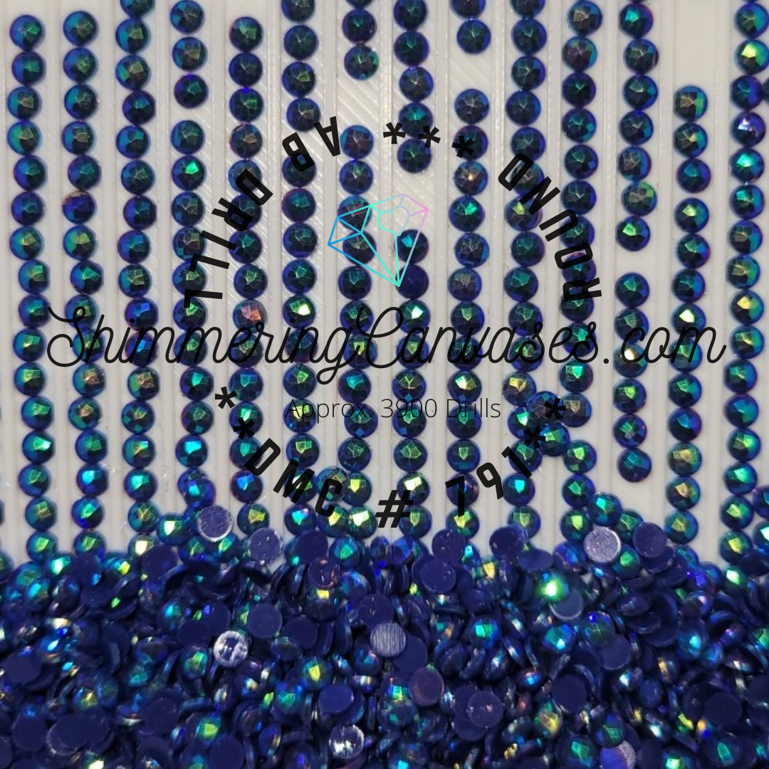 Round AB DMC #791- Cornflower Blue, Very DK