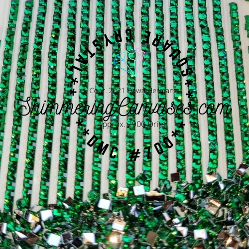 Square Crystal DMC #700 Green Bright