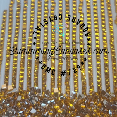 Square Crystal DMC #729 Old Gold Medium