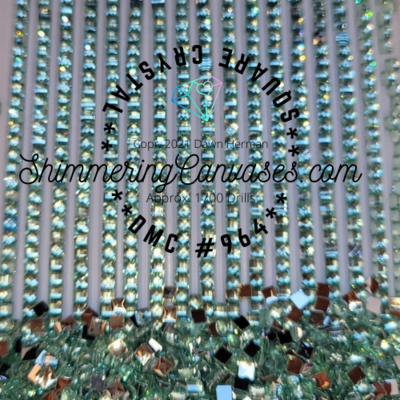 Square Crystal DMC #964- Sea Green, Light