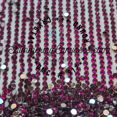 Round Crystal Drills DMC #917 Plum, Med