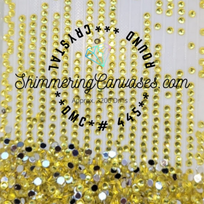 Round Crystal Drills DMC #445- Lemon, Light