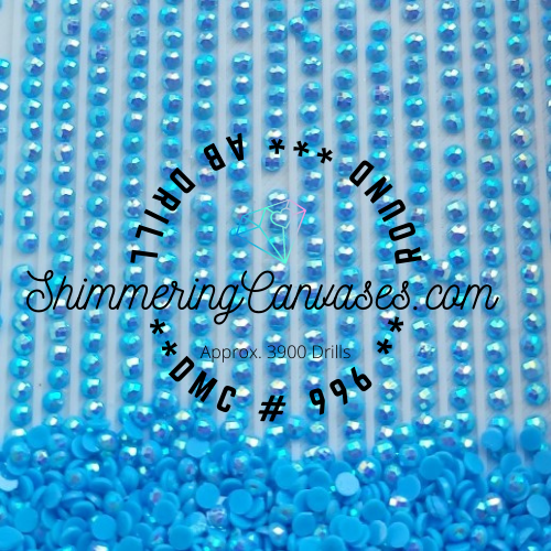 Round AB DMC #996- Electric Blue, Medium