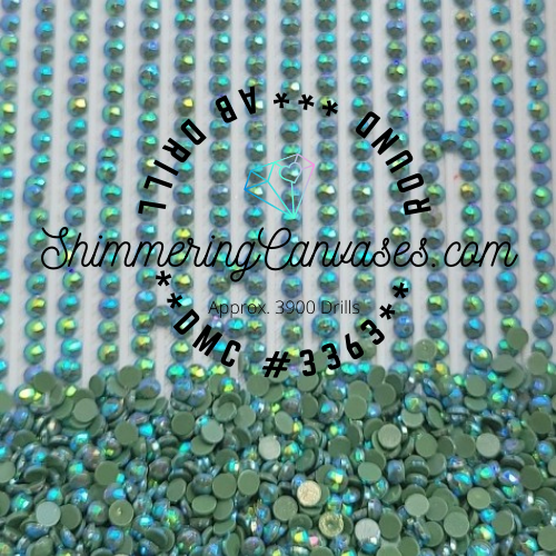 Round AB DMC #3363-Pine Green, Medium