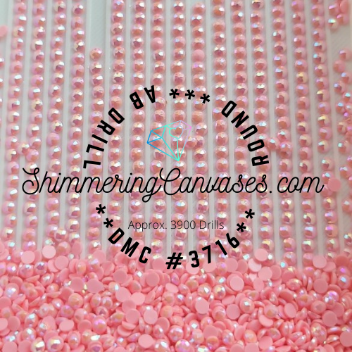 Round AB DMC #3716-Dusty Rose, Vry Light