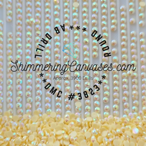 Round AB DMC #3823-Yellow, Ultra Pale
