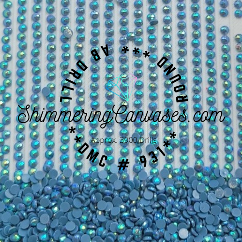 Round AB DMC #931- Antique Blue, Medium