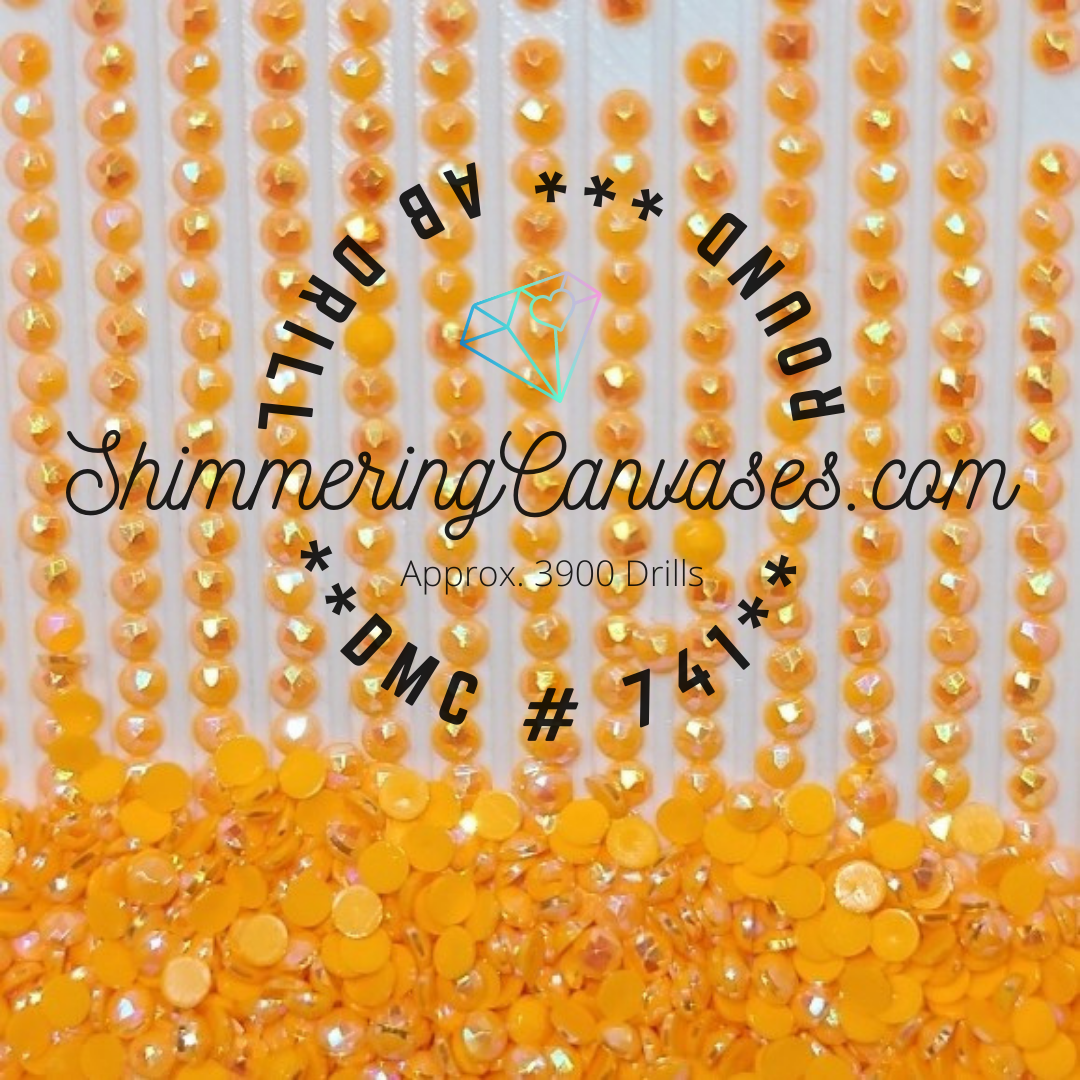 Round AB DMC #741- Tangerine, Medium