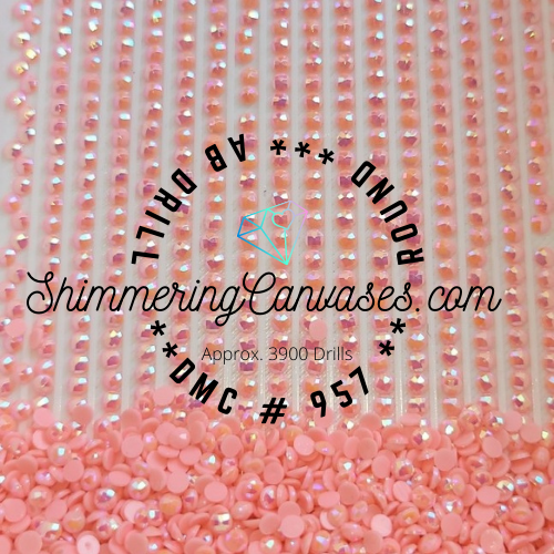 Round AB DMC #957- Geranium, Pale