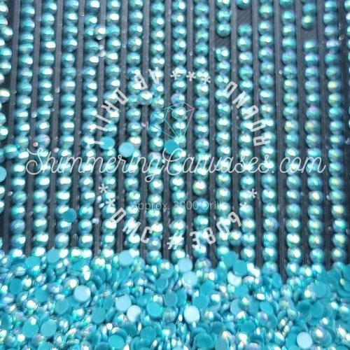 Round AB DMC #3809- Turquoise, Very Dark